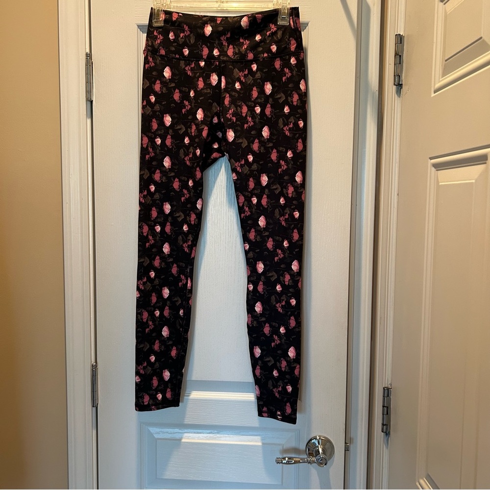 New, no tags black, pink, green high waisted leggings by Guru Active.